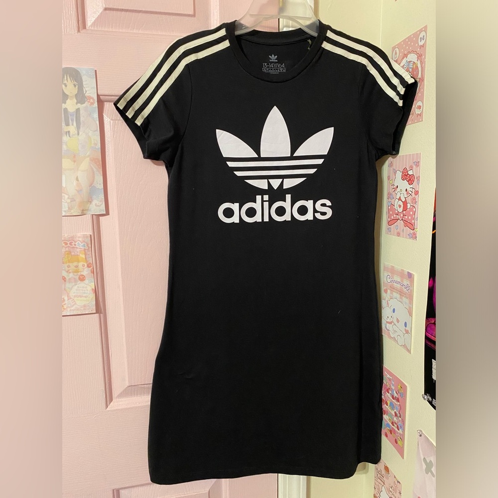 girls adidas black tee dress